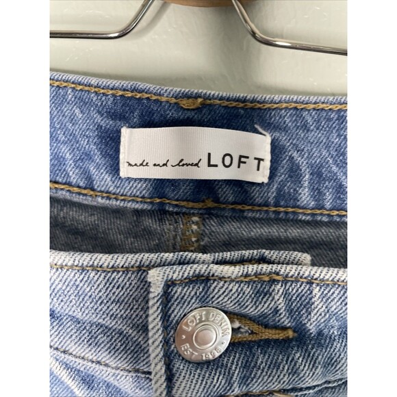 Loft Denim The Wide Leg‎ Blue Jeans High Waist Palazzo 2023 casual Size 30 / 10 - Picture 3 of 8